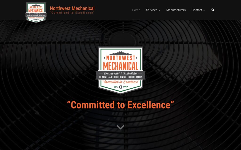 Northwest Mechanical website homepage